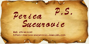 Perica Šućurović vizit kartica